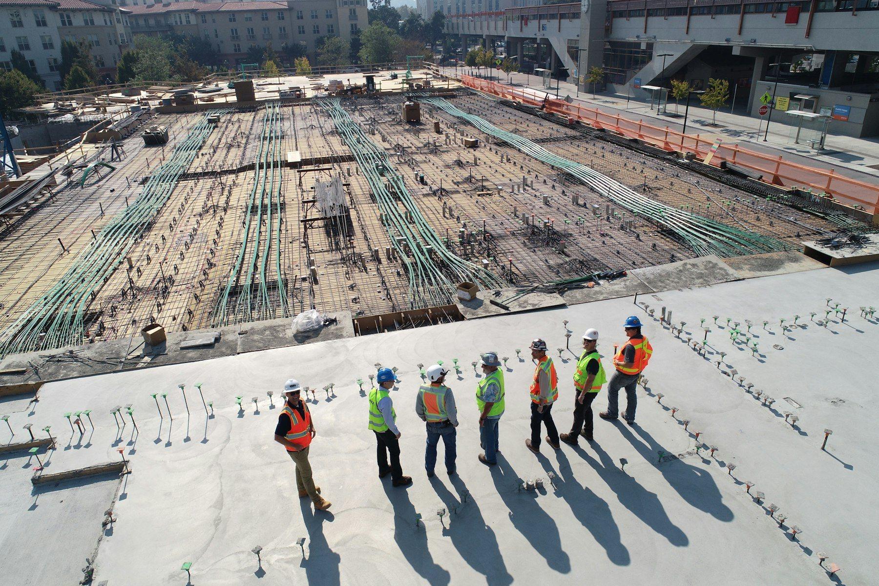 Construction site representing contracting cargo demand